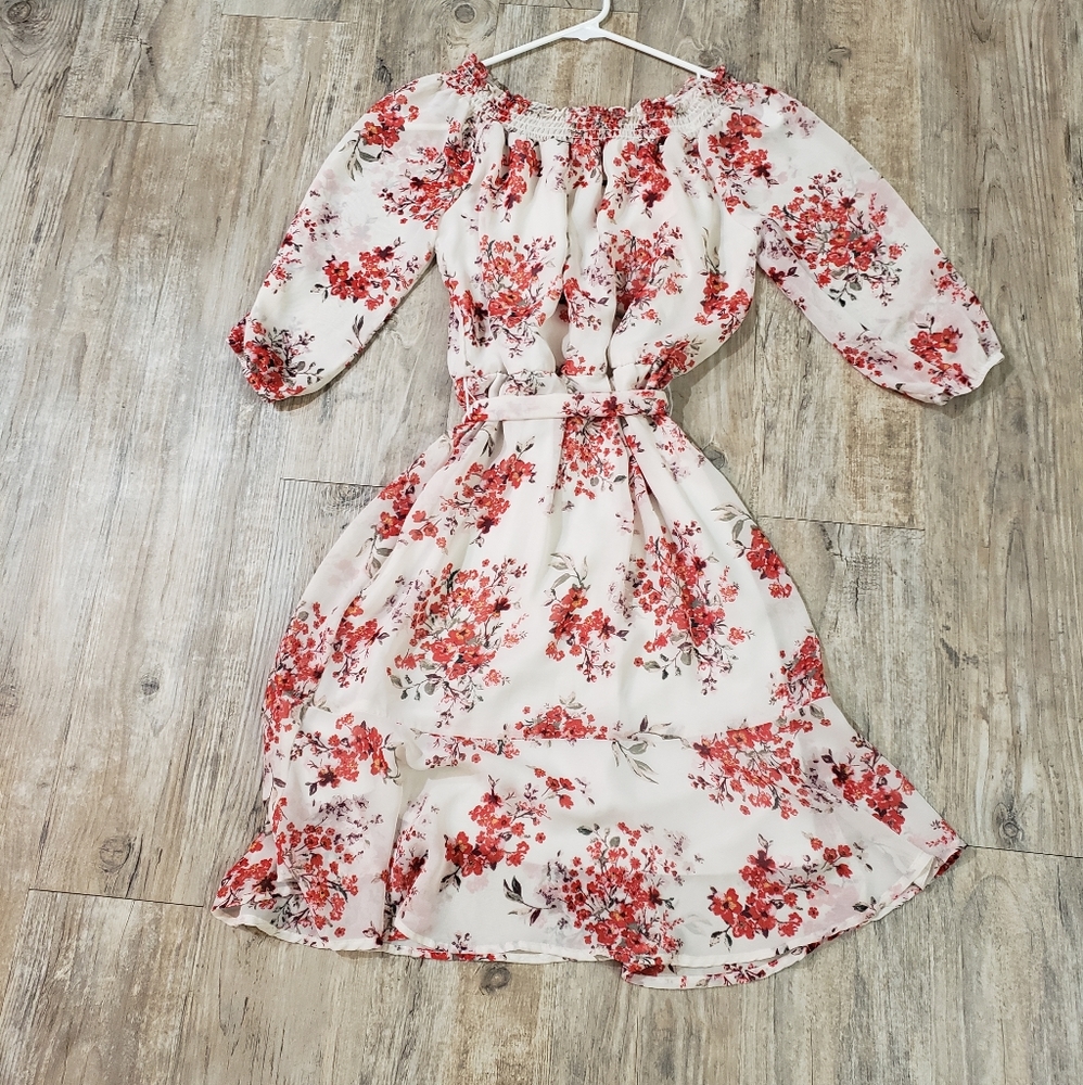Maurices Women's Pink Floral Dress - XS